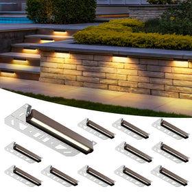 Auderwin retaining wall light angle view highlights adjustable illumination for steps and walls.