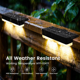 AUDERWIN solar deck light offers two dynamic RGB modes for patio mood.