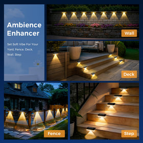 AUDERWIN patio lights install quickly for easy deck edge lighting.