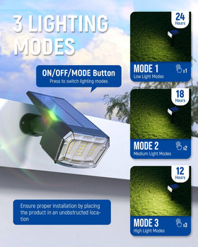 Auderwin three brightness modes for customizable illumination during evenings.