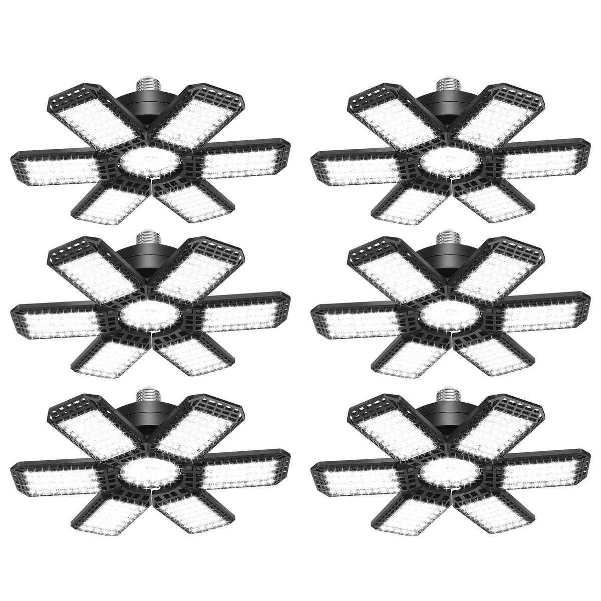 AUDLES 6-panel deformable LED garage light provides wide-angle illumination for dark corners
