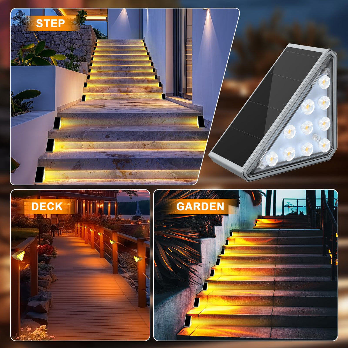 AUDLES front porch step illumination guiding guests at night