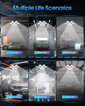 Audles 50000-hour lifespan helps reduce replacements in garages and workshops.