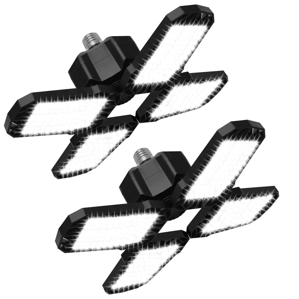 AUDLES 150W LED garage light 360-degree brightness for dark corners.