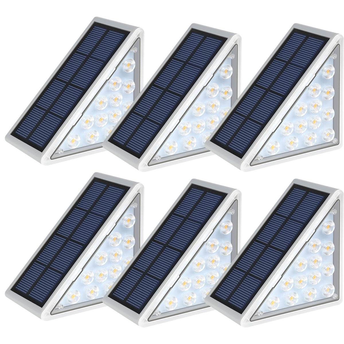 AUDLES LED solar step light provides warm ambience for outdoor stairs.