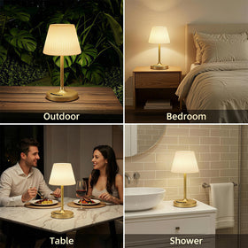Audles mood light shower routine in gold for cozy evening ambiance