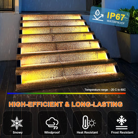 AUDLES outdoor stair light with easy install for quick setup.
