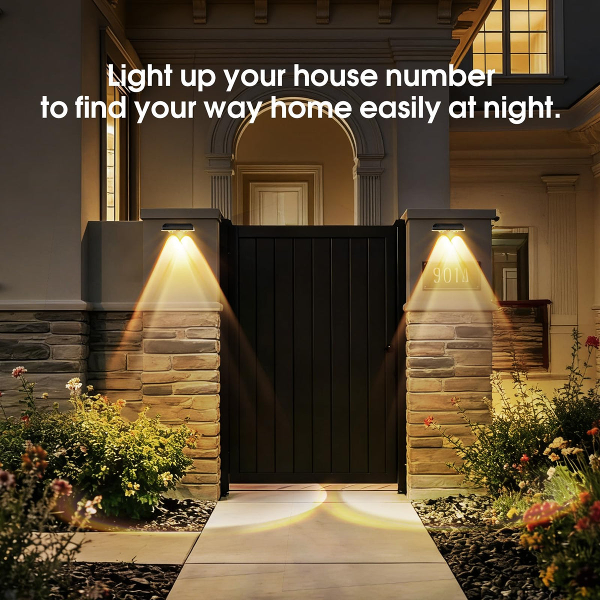 AUDLES solar fence lights are IP65 waterproof for reliable year-round outdoor use.