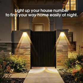 AUDLES solar fence lights are IP65 waterproof for reliable year-round outdoor use.