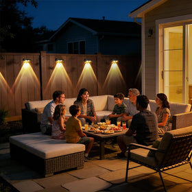 AUDLES compact fence lights ideal for fences, garden edges, or stairs for safer paths.