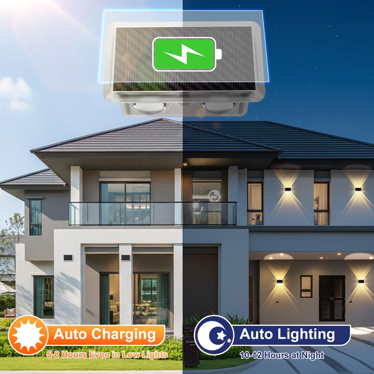 AUDLES outdoor pathway lighting enhances garden and deck visibility.