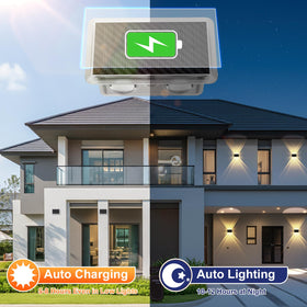 AUDLES outdoor pathway lighting enhances garden and deck visibility.