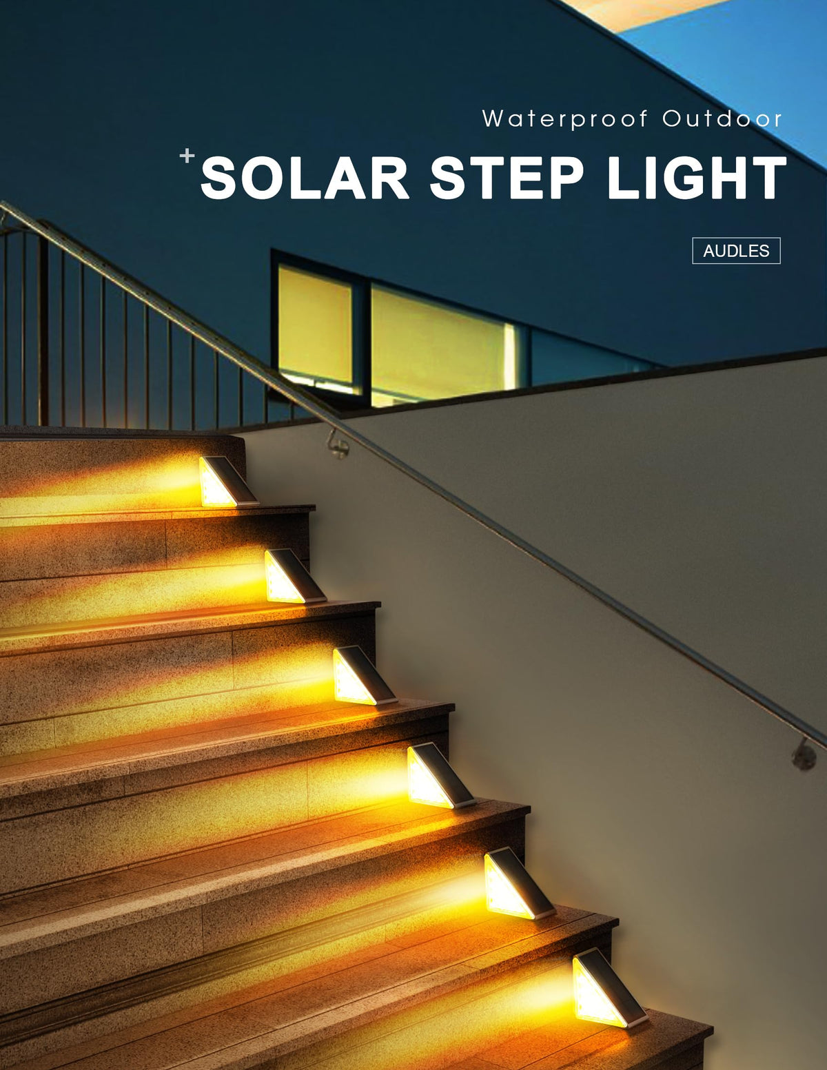 AUDLES weatherproof solar step light enduring outdoor conditions