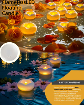 Auemaniliy floating LED candle for weddings delivers stable surface light.
