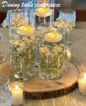 Auemaniliy LED candle stays lit in wind, ideal for patio gatherings.