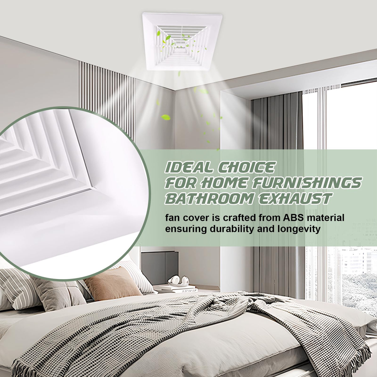 Aufind square-ceiling or wall-mount compatibility offers versatile placement.