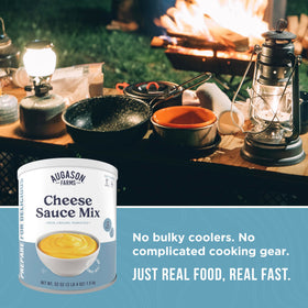 Augason Farms cheese sauce convenient for camping meals