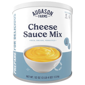 Augason Farms Cheese Sauce Can label for long term storage