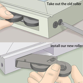Augenweide compatible roller for doors, screens, and windows.