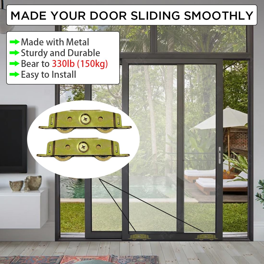 Augenweide side adjustment feature for quick door alignment from the panel face.
