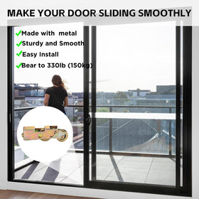 Augenweide sliding door roller with steel ball bearings for durable performance.
