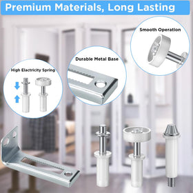 Augenweide door spring and metal pivot pin providing reliable tension