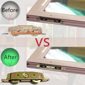 Augenweide steel ball bearings providing robust support for high-load sliding doors.