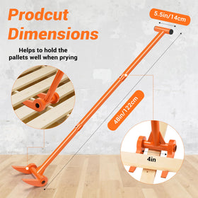 AugFir 110-degree pry bar angle provides strong leverage for stubborn boards.