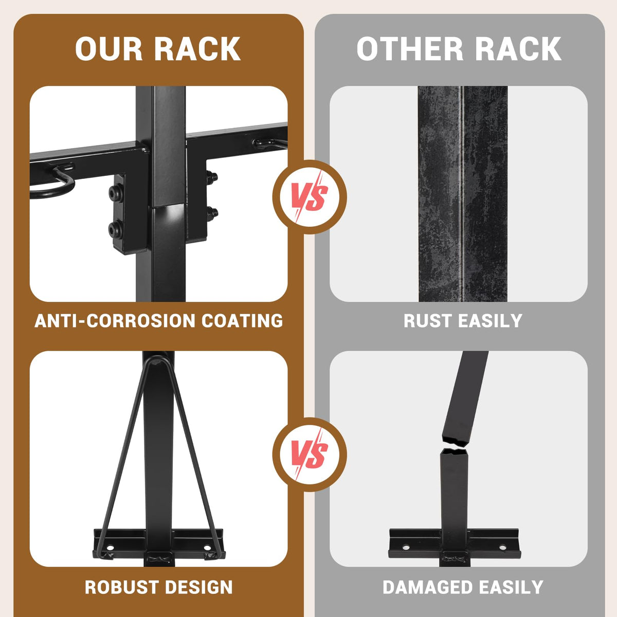AugFir quick-install trailer tool rack simplifies setup with simple assembly.