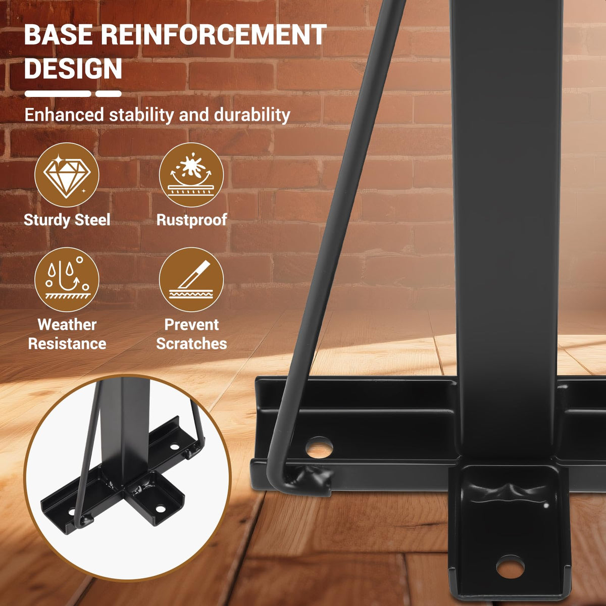 AugFir rust-resistant steel construction withstands all-weather trailer use.