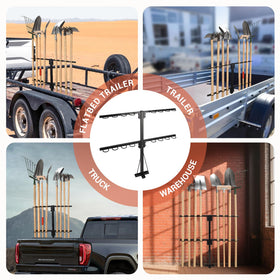 AugFir space-saving design frees up workspace while keeping long-handled tools within reach.