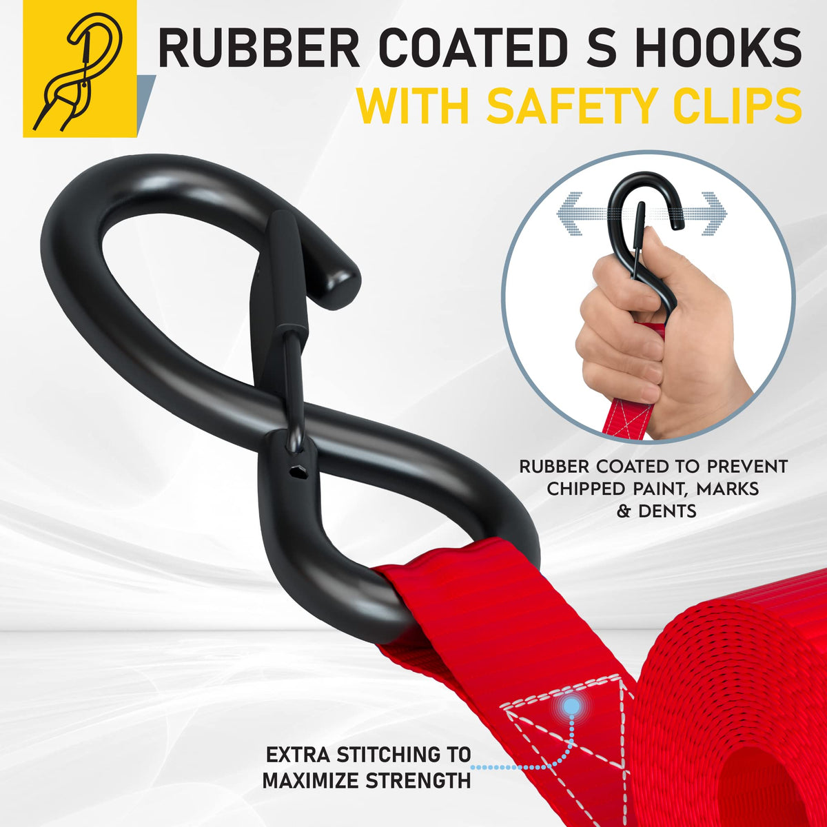 AUGO strap rated 2,200 lb break strength handles tough loads
