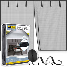 AUGO Garage Door Screen with magnetic closure for hands-free passage and insect protection
