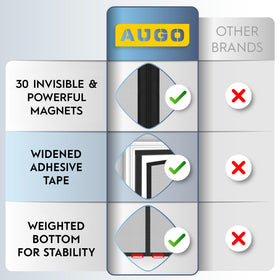 AUGO easy installation with included tape and pins