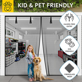 AUGO garage door screen hands-free pass-through supports convenient throughput for family.