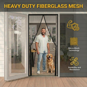 AUGO heavy-duty screen door designed for high-traffic homes.