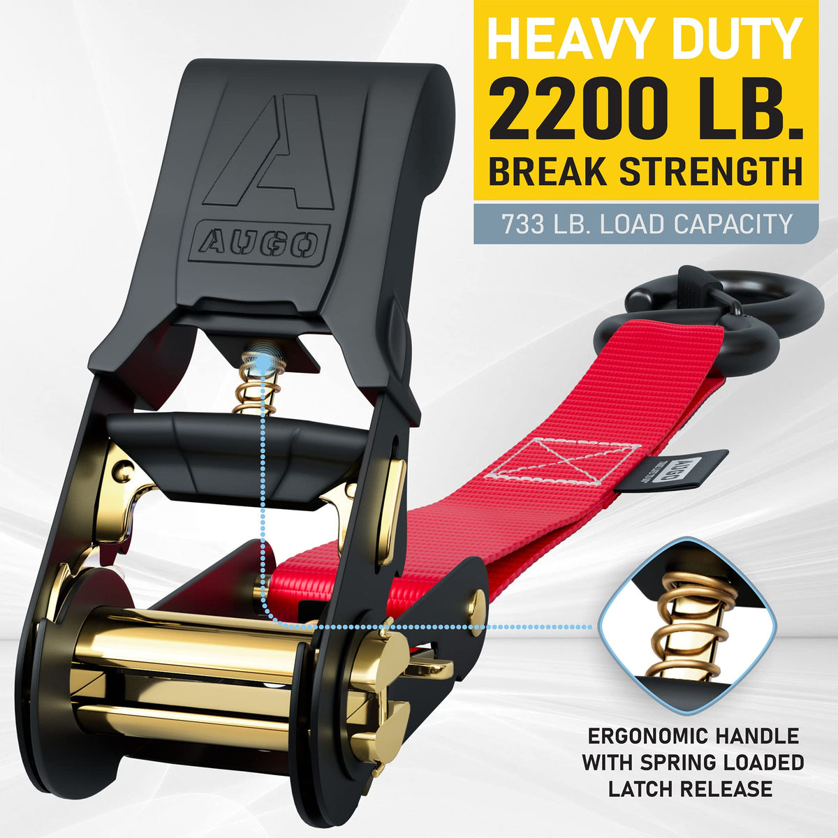 AUGO S-hooks with safety lock preventing surface damage during securing