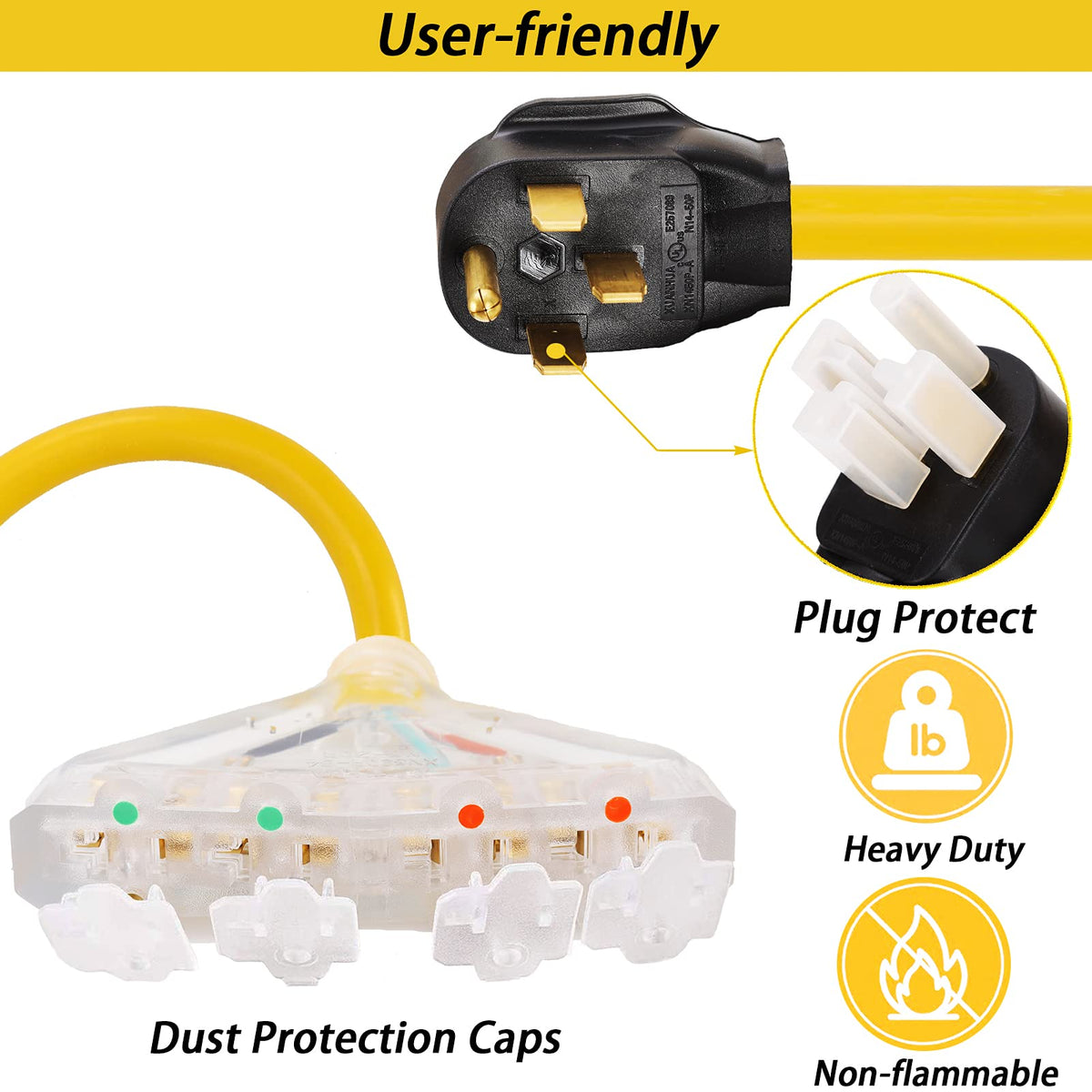 AUGSMIAR heavy-duty copper wiring for reliable power transfer