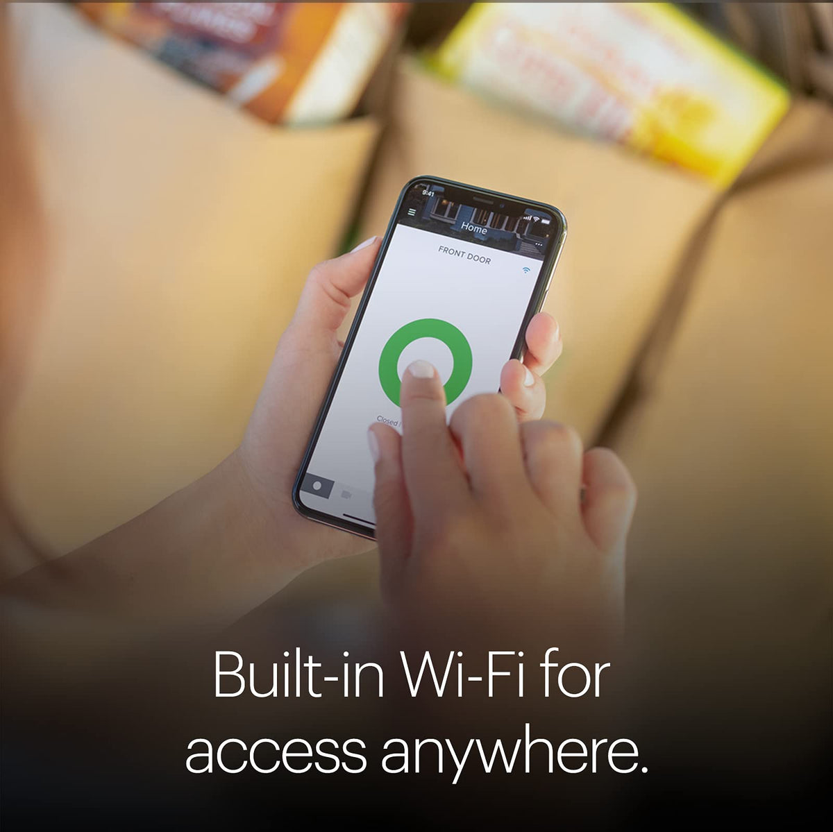 August Smart Lock auto-unlock demonstrates hands-free entry when you arrive home.