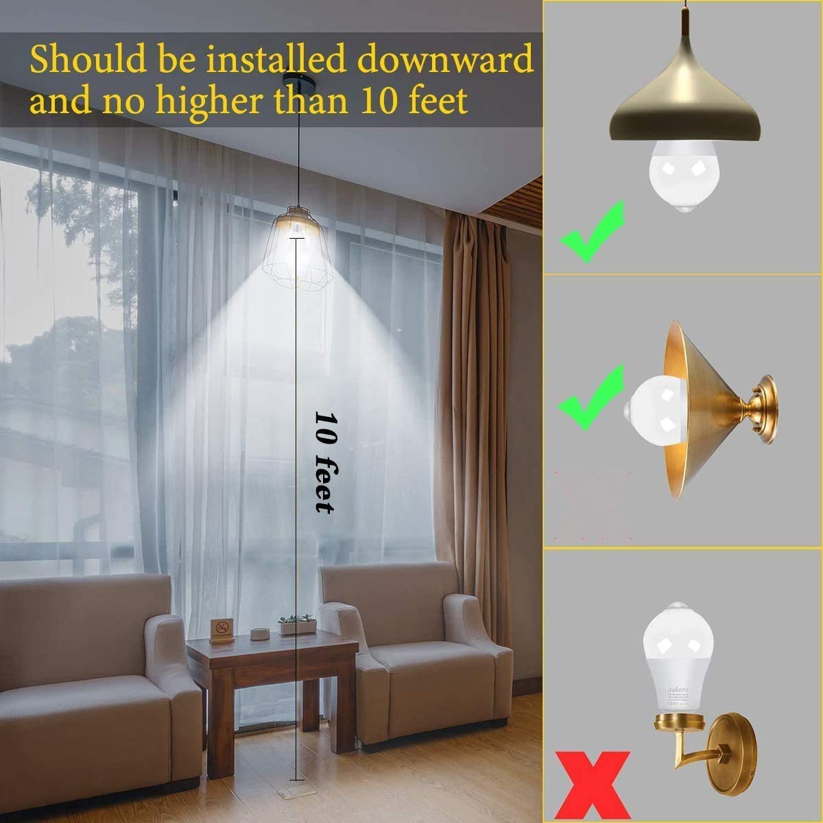 Basement hallway lit by Aukora motion sensor bulb for easy navigation