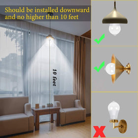 Basement hallway lit by Aukora motion sensor bulb for easy navigation