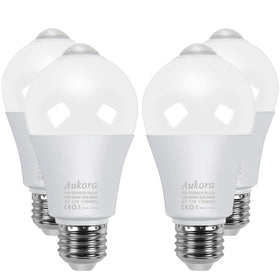 Aukora motion sensor bulb lights the front door area for safer entry