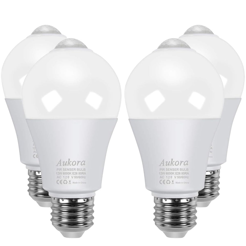 Aukora motion sensor bulb lights the front door area for safer entry