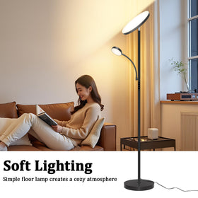 Aulaiyi floor lamp 5–100% stepless dimming lets you tailor ambience.
