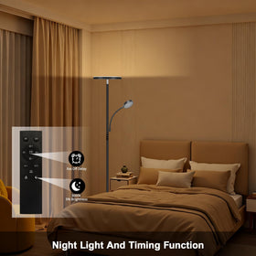 Aulaiyi floor lamp reaches up to 70 inches for versatile placement.