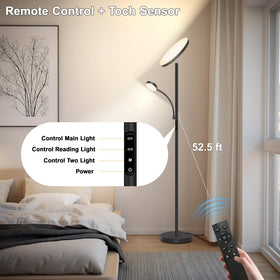Aulaiyi floor lamp remote control enables convenient brightness and mode adjustments from anywhere.