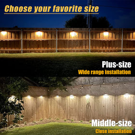 Aulanto solar fence light displaying RGB modes for decorative garden ambiance