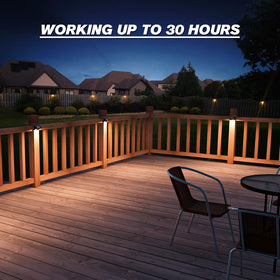 Aulanto RGB color modes offer vibrant ambience along a garden fence