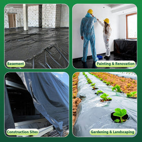Auliand construction covering film for temporary protection
