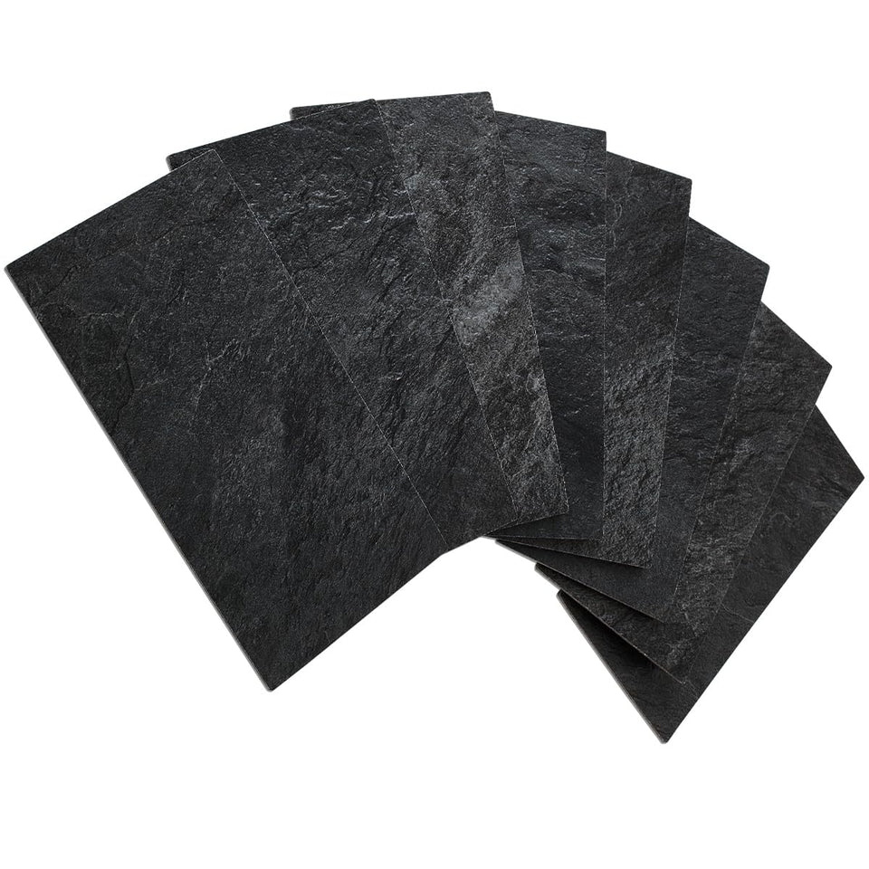 AULIGET black slate tiles pack close-up texture for durable kitchen backsplash